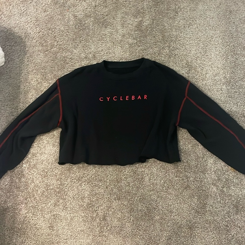 Cropped CycleBar crewneck sweatshirt